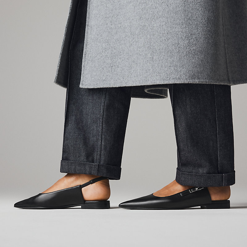 スリングバック 《ラヴリー》 - ブラック | Hermès - エルメス